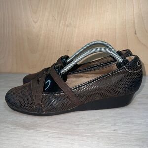 Palladium Strappy Ballet Wedge Brown Women's 8